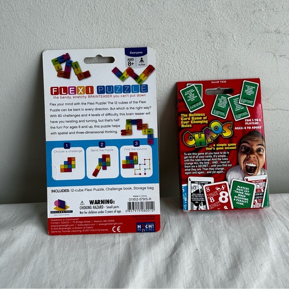 Lot of 2 New Games Flexi Puzzle & Chaos Cards - Picture 2 of 8